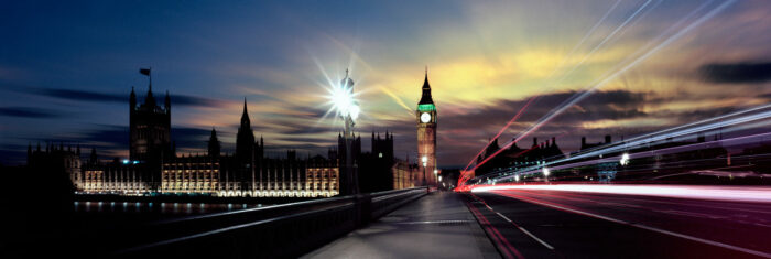 Panoramic print of Westminster bridge