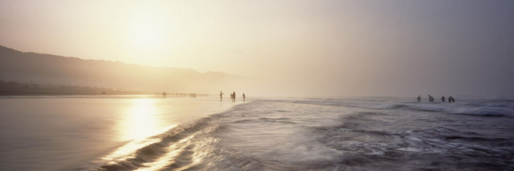 Sunrise at Parangritis Beach in Indonesia