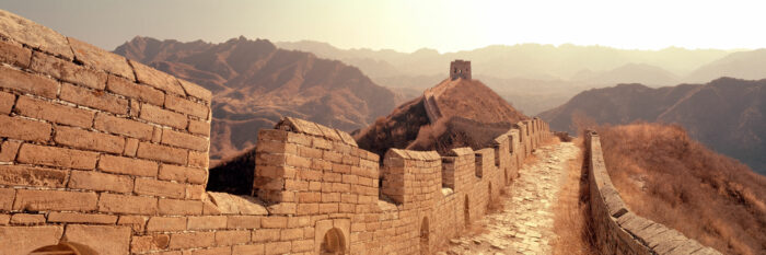 Panorama of the Ancient Great Wall of China in Jinshanling