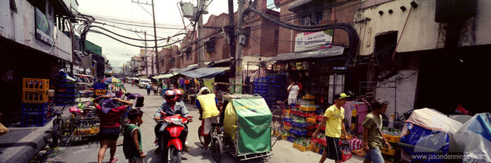 Local street in manila philippines