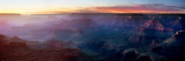 Sunset at the amazing grand canyon national park USA