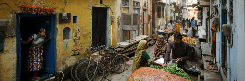 Local india street scene