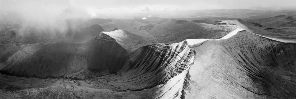 panoramic aerial print of Wales