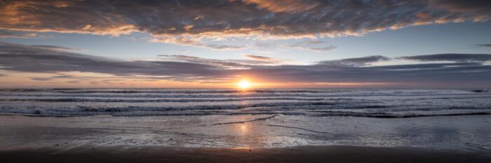 Dawn on an English beach