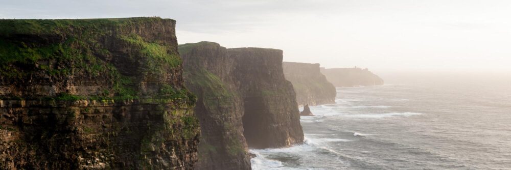 a panoramic print of the cliffs of Moher