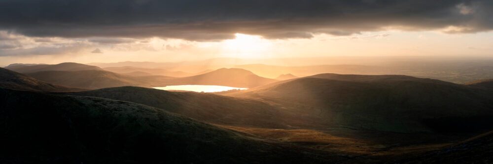 Mourne Mountains at sunset