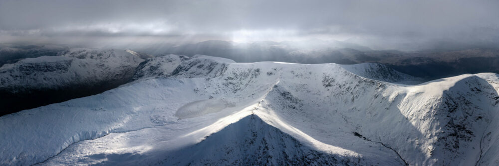 Lake District mountains in snow