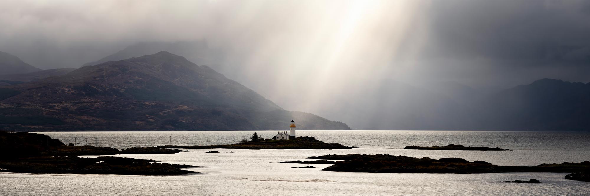 Scottish lighthouse on the isle of Skye