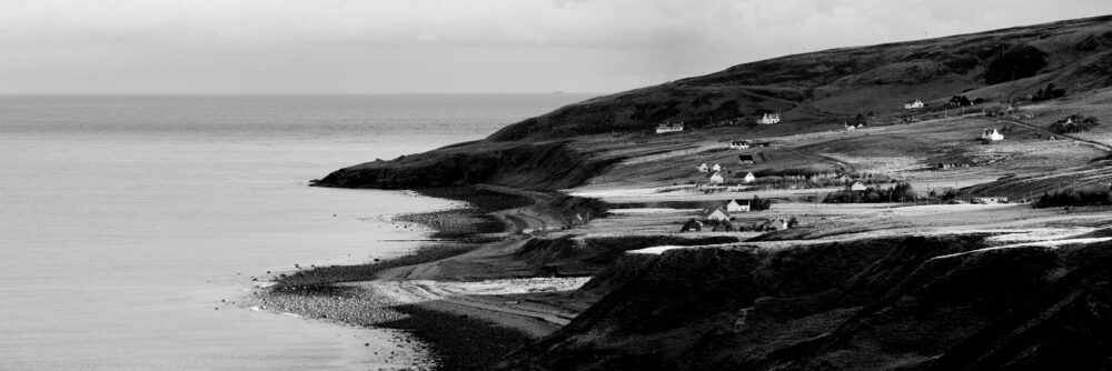 scottish coast black and white