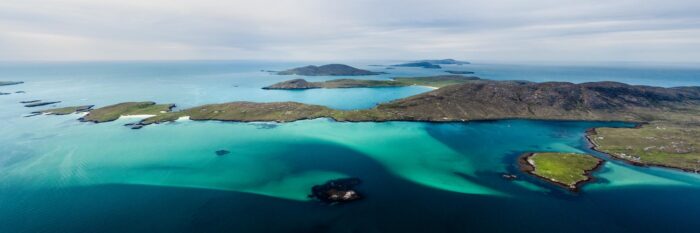 vatersay island aerial scotland