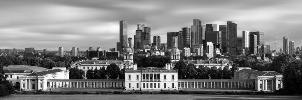 Greenwich Park view b&w