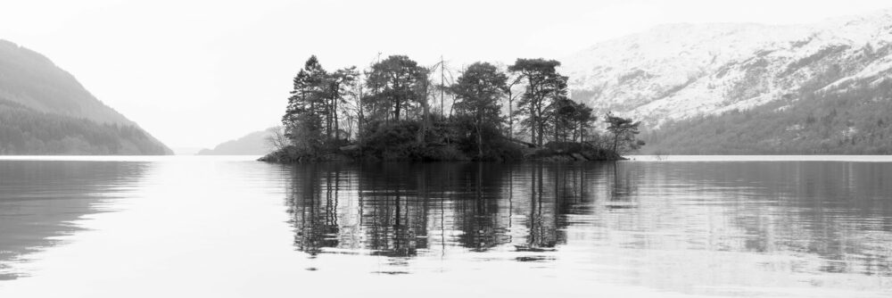 Panorama of Loch Lomond in scotland