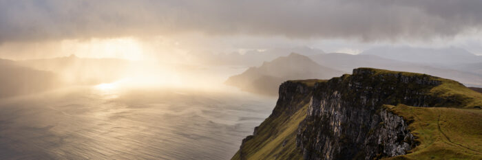 Panorama of the Isle of skye cliffs