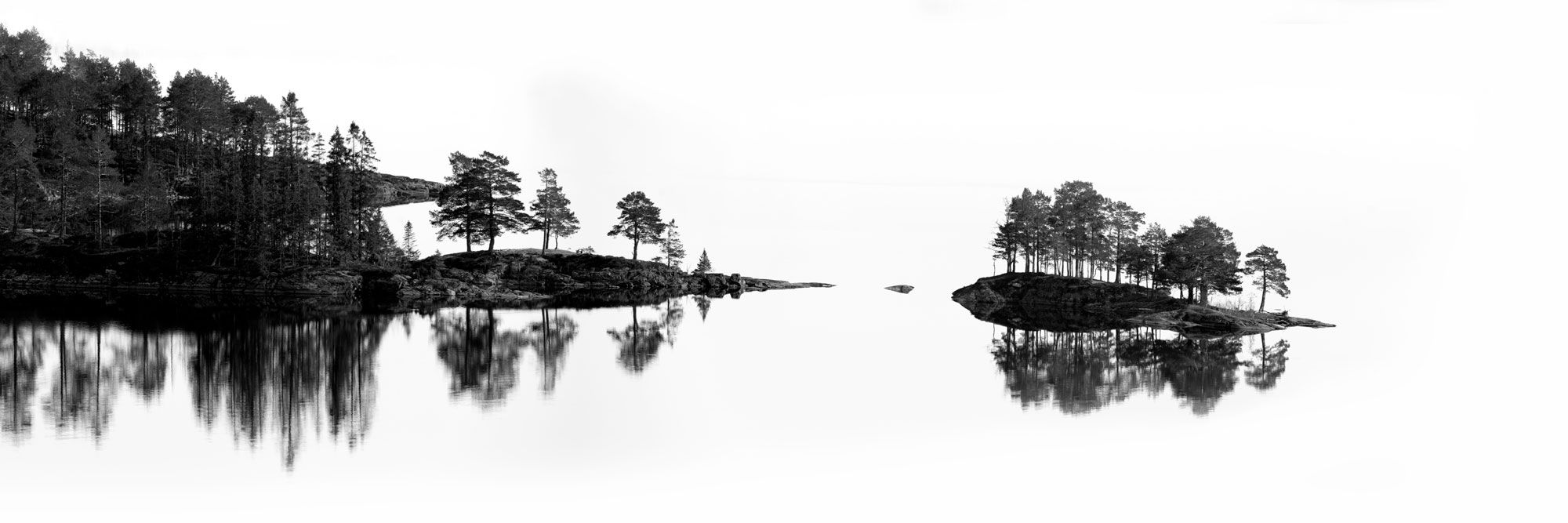 Panorama of the Islands in Lake Snåsavatnet in Norway