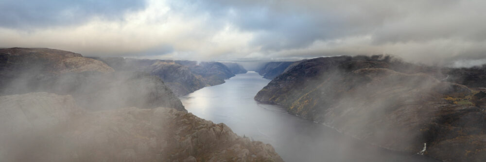 Panorama of Lysefjorden in Norway